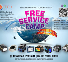 D-TECH's Free Optical Fusion Splicer Service Camp in Pokhara